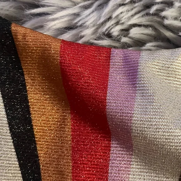 Scotch & Soda - X SMALL- Metallic one piece swimsuit Multi Color Stripe Sparkly - Picture 7 of 12